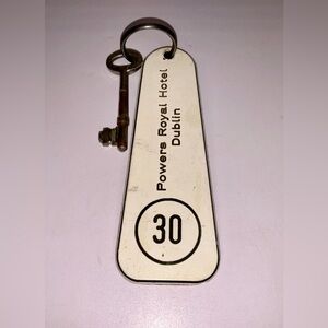 Vintage Powers Royal Hotel Dublin Key Tag 30 Rare!